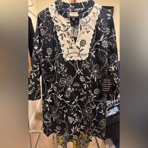 Tuckernuck navy and White Floral Dress